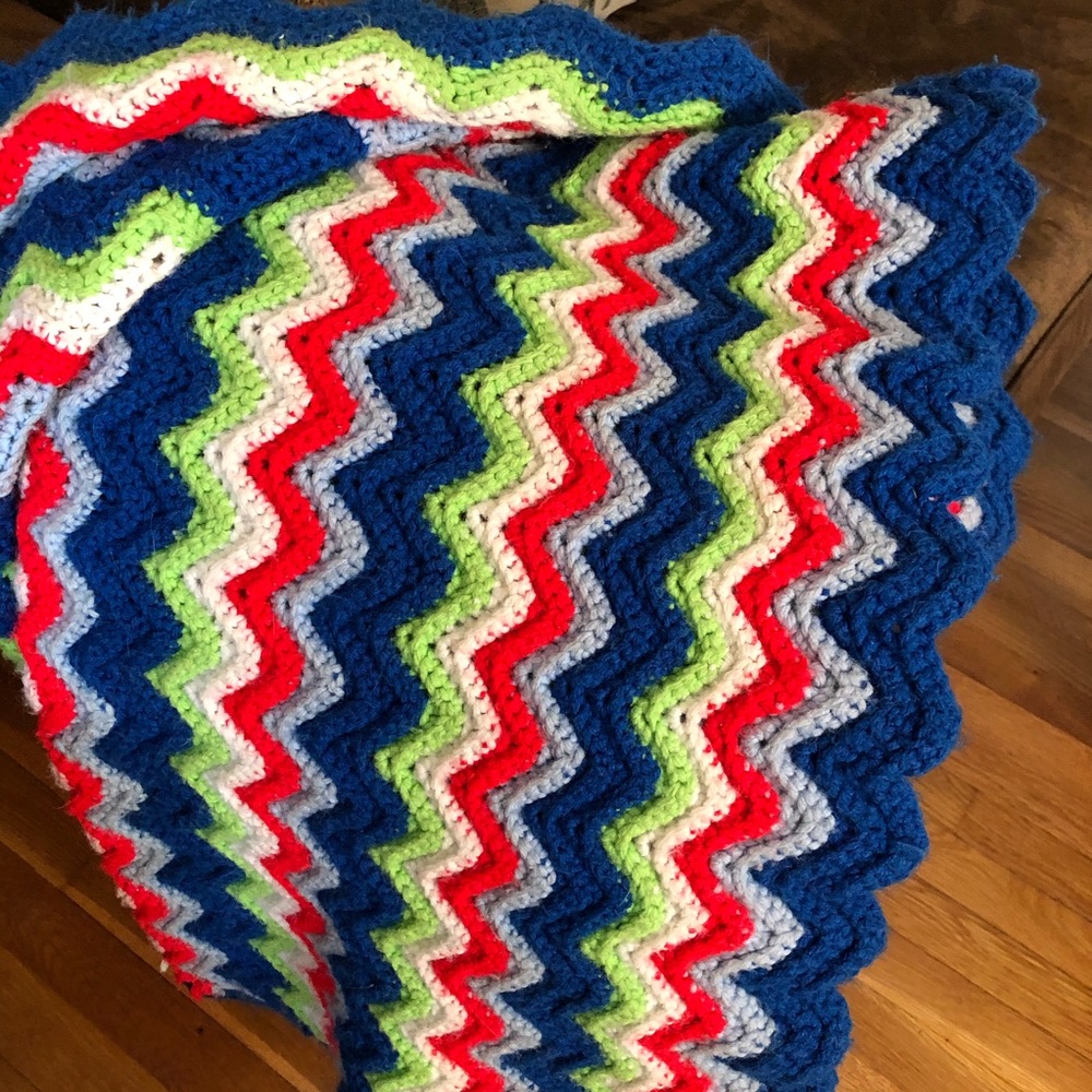 VINTAGE Afghan Throw